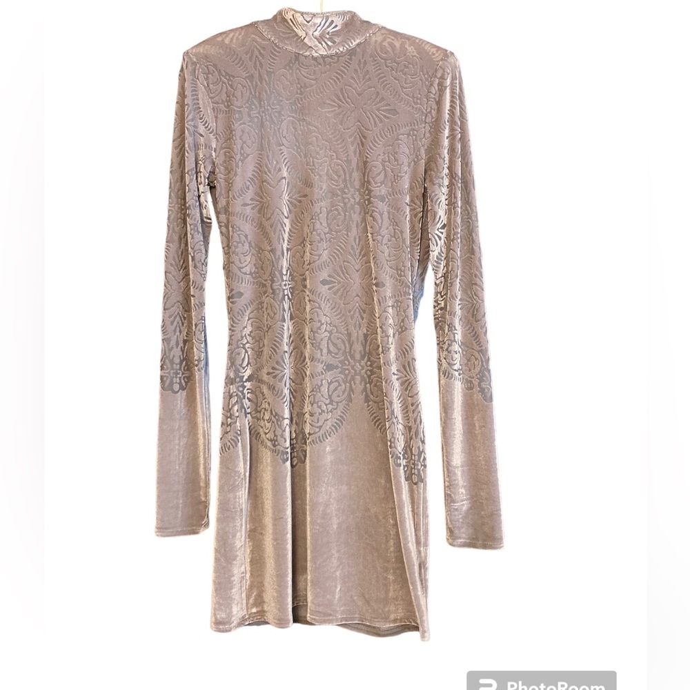 Free People velvety dress with long sleeves